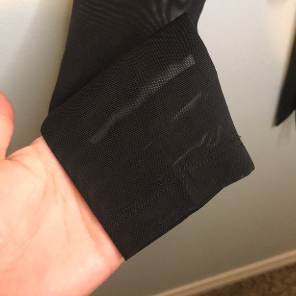 3/$15 Forever21 Black Mesh Wrap Around Crop Top M - Picture 5 of 5